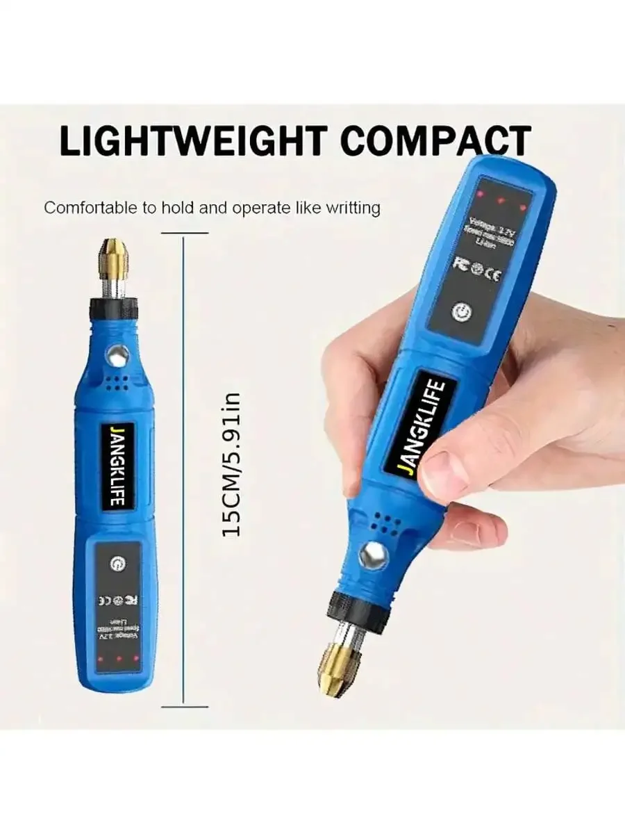 JANGKLIFE USB مجموعة أدوات دوارة لاسلكية النجارة النقش القلم DIY للمجوهرات المعادن الزجاج مثقاب لاسلكي صغير