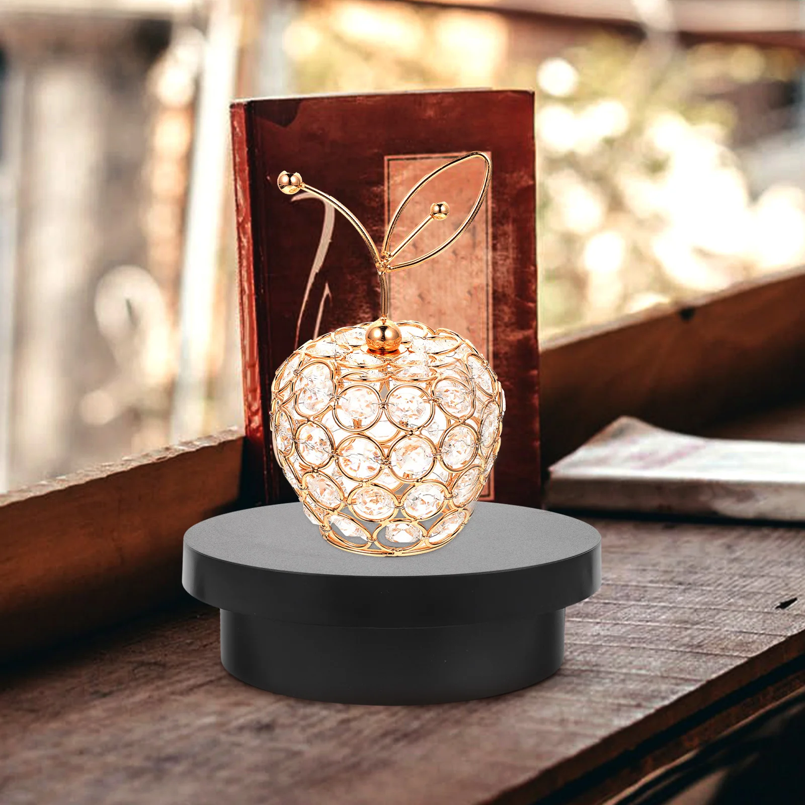 

Electric Rotating Jewelry Display Stand Desktop Showcase Holder Mute Turntable High Performance Pvc Versatile Watch