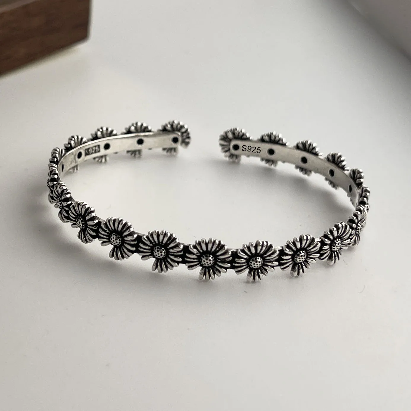 925 Sterling Silver Bracelets for Women Men String Accessories Trend Flower Shape Pendant Party Jewelry Gift