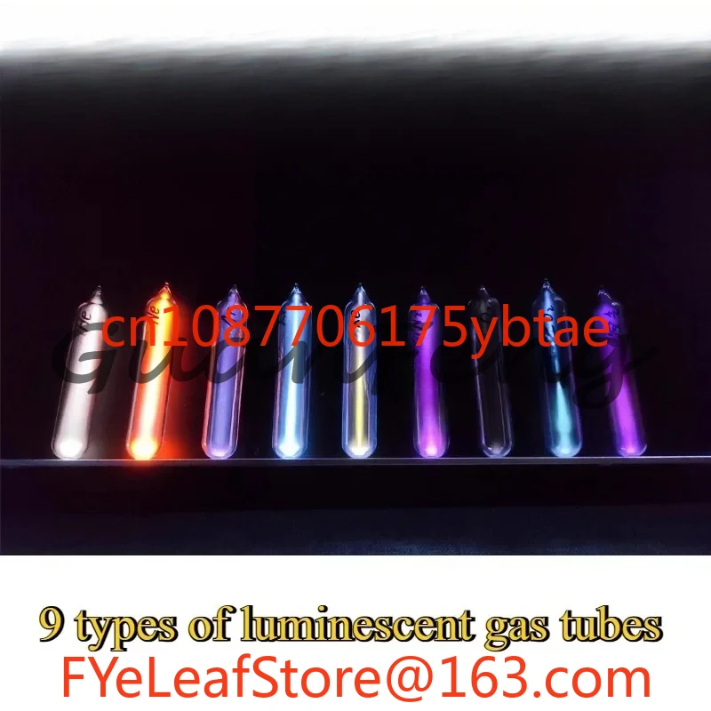 9 tipi di gas Tubo luminescente per gas in ingresso allo xeno sigillato per la raccolta di tubi per elementi di gas rari in vetro