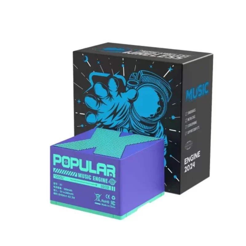 SOTAMIA TWS Altavoz Bluetooth inalámbrico Audio exterior Hifi música Mini altavoz portátil pequeño cañón de acero conectado en serie