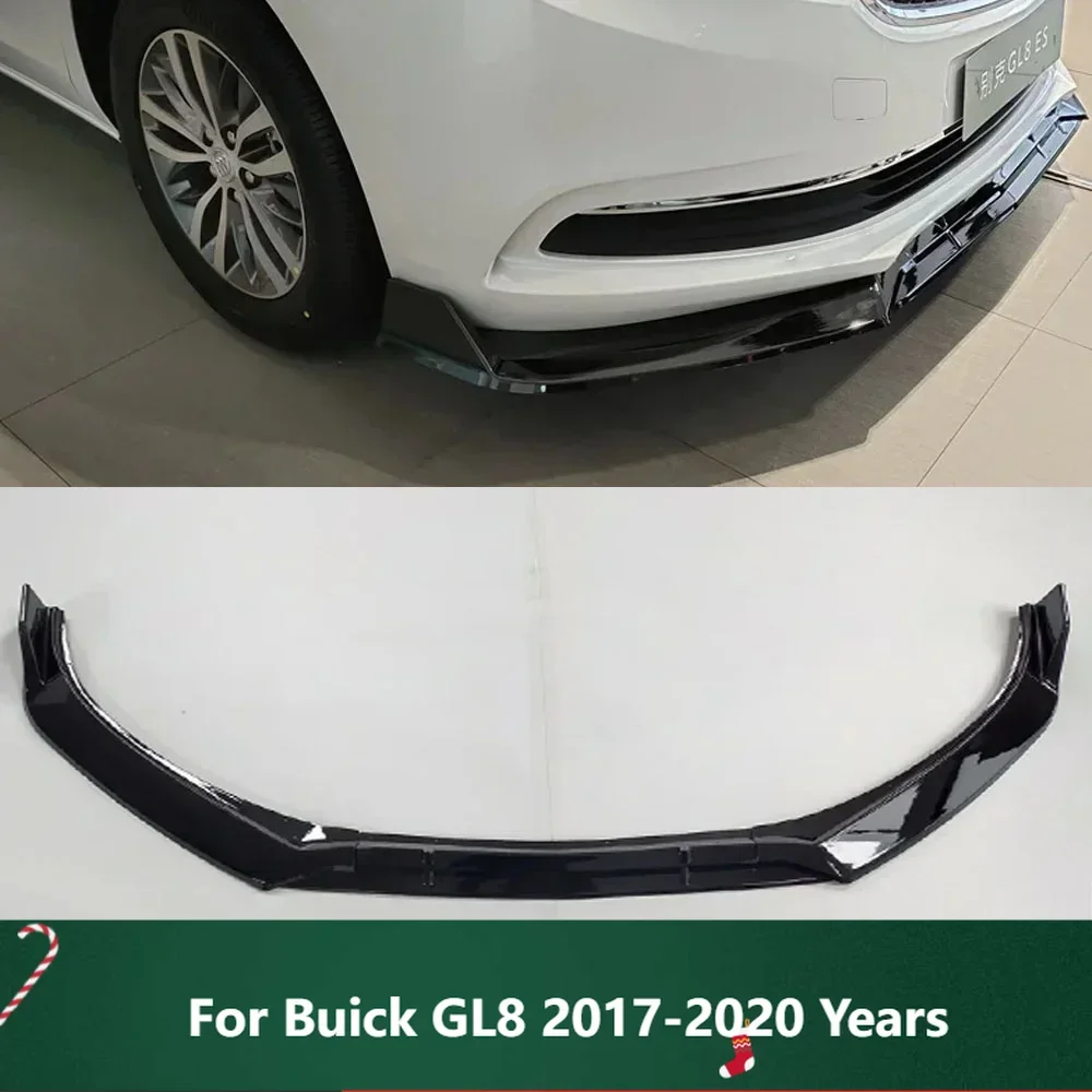 

New！Front Bumper Chin Bodykit Lip Modification On Bumper Spoiler Chin Bright Black Chin Watermark For Buick GL8 2017-2020 Years