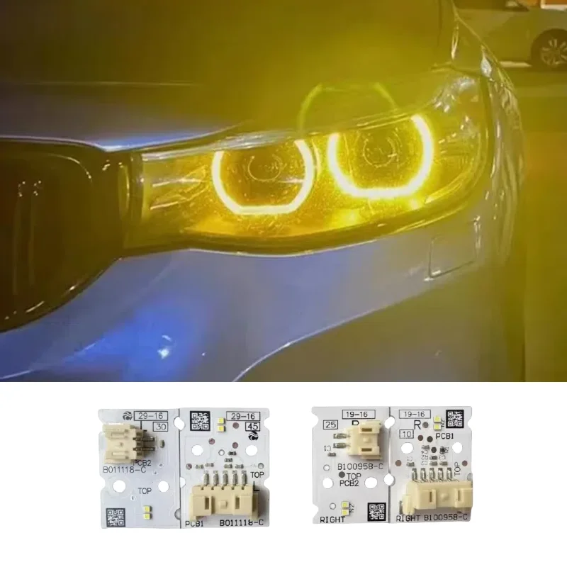 Yellow Angel Eye LED Boards For 2017 2018 2019 2020 BMW 3 Series F34 GT LCI 330i 340i 318d Headlight Daytime Running Module Blue