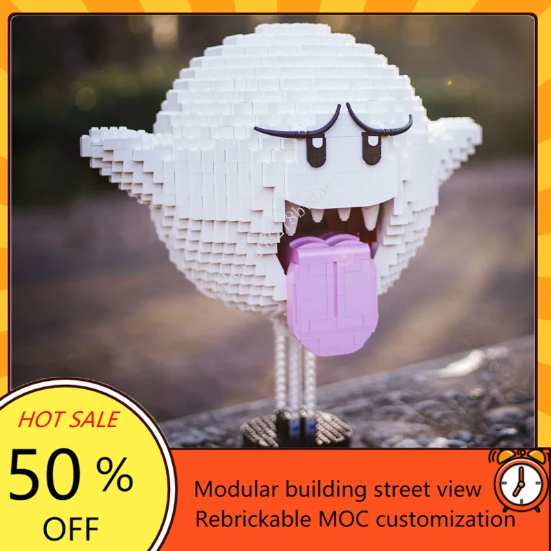 1913PCS MOC Life-Sized Sculpture Series Angry Ghost Mega Figure Model Building Blocks Bricks DIY Creative Assembly Toy Gifts