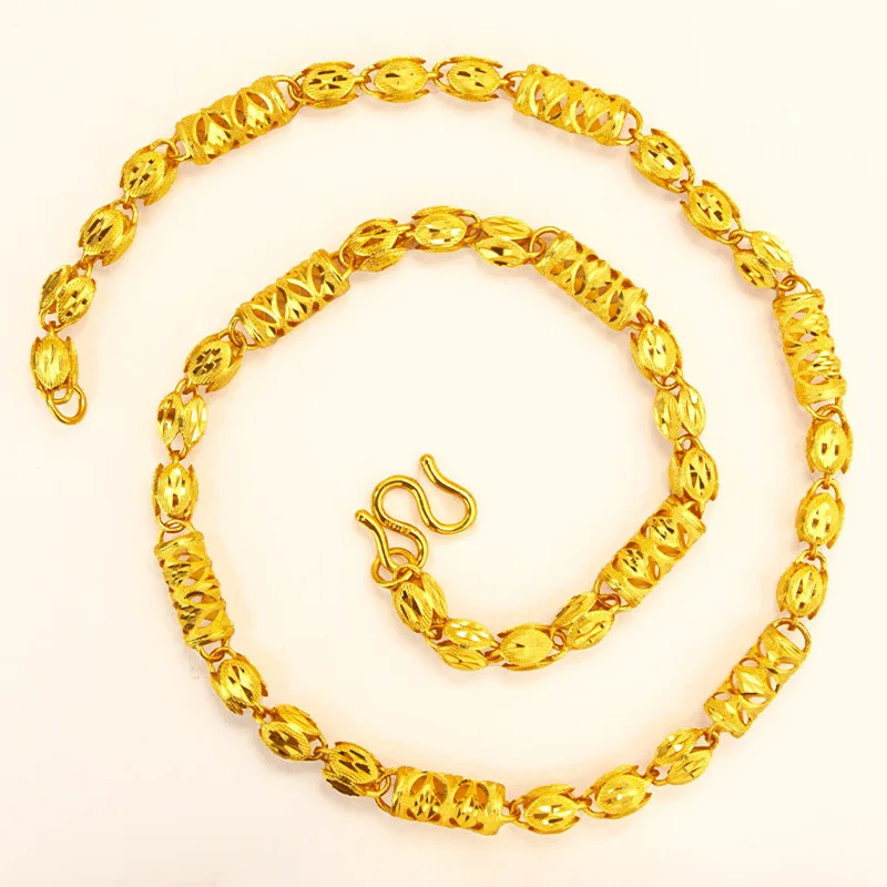 Necklace does not fade for a long time necklace hollow necklace jewelry wholesale 9999gold