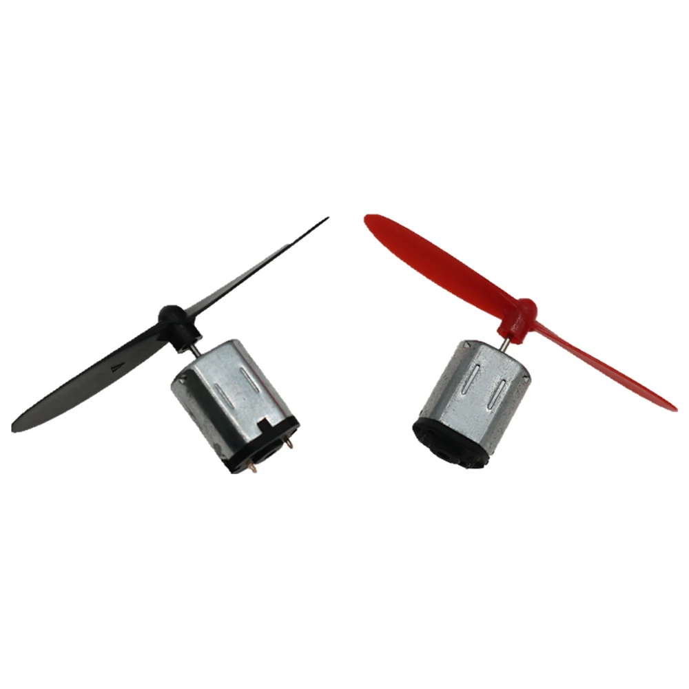 2 Pack N20 3-3.7V DC Motor Micro 22000RPM High Speed Motor with Black Red Propeller CW CCW Model Airplane Helicopter Fan DIY Kit