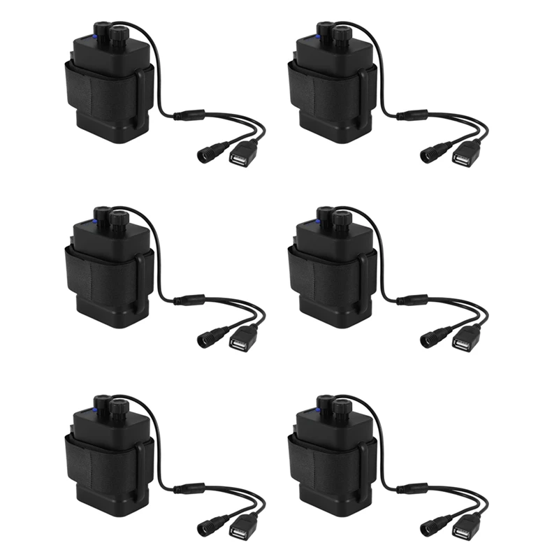 6X Waterproof DIY 6X 18650 Battery Case Box Cover With 12V DC And USB Power Supply For Bike LED Light Cell Phone Router