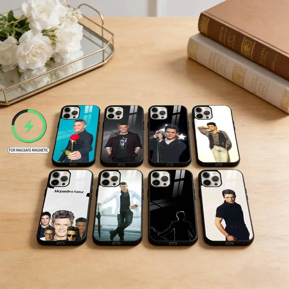 

Singer Alejandro Sanz Phone Case For iPhone17,16,15,14,13,12,11 Plus,Pro Max Magnetic For Magsafe Wireless Charging