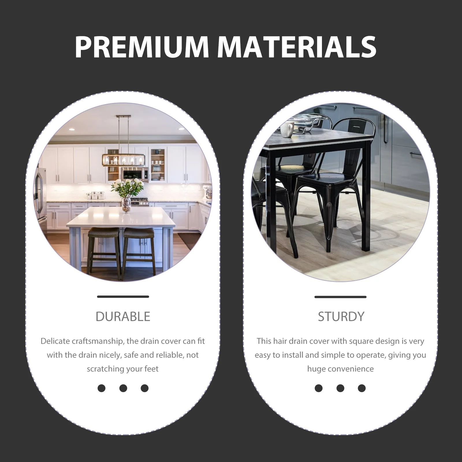 

4Pcs Hair Drain Covers Square Silicone Bathroom Shower Kitchen Tub Hair Catcher Stopper Drain Cover for Shower