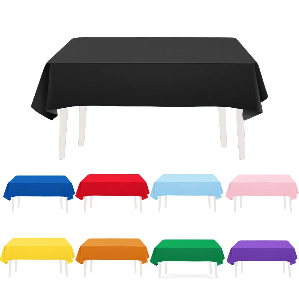 

Solid Color Thicken Tablecloth Black Blue Green Yellow Pink Tablecloth Birthday Decorations Baby Shower Party Weeding Supplies