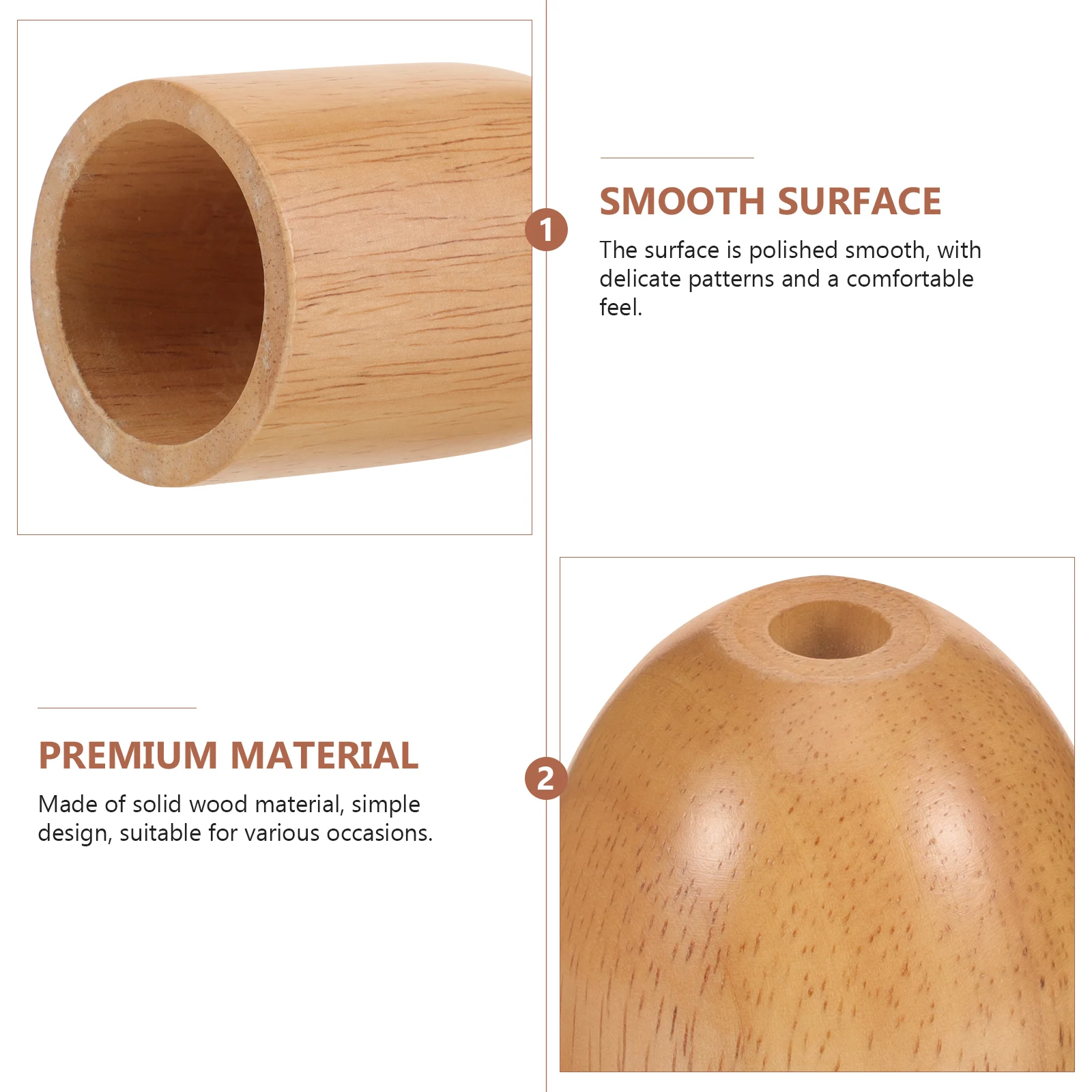 Lampada in legno massello Tazza E27 Portalampada rotondo Accessori da tavolo Coperchio base lampada Ch Finiali moderni Decorazione in legno