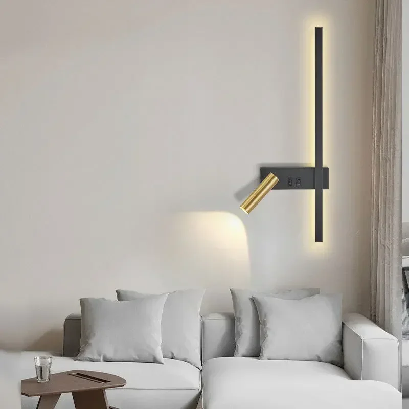 Moderno ajustável led arandela de parede para o quarto cabeceira sala estar sofá fundo lâmpada parede casa decoração luminária lustre