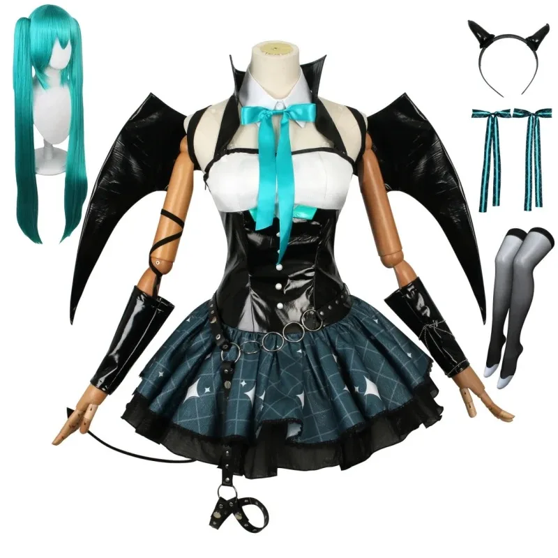 Demone Miku Cosplay Rascal Costume Miku X Rascal Piccolo Diavolo Halloween Cattivi Rascal Fanart Rasukaru Abiti Miku Cosplay