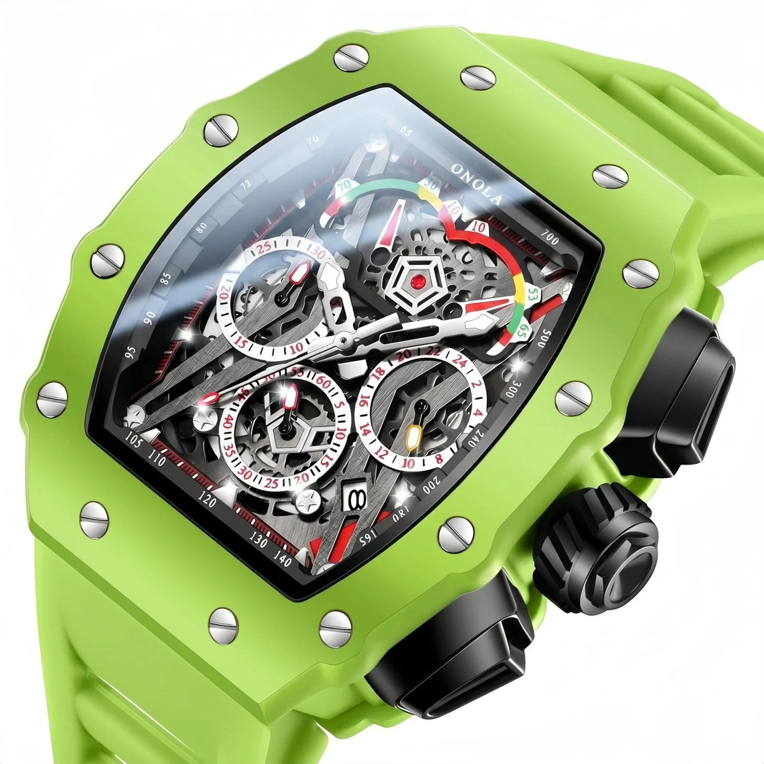 Luxury Watch Hublot - ONOLA 腕時計 メンズ 多機能ワインバケットウォッチ スポーツクォーツウォッチ 防水