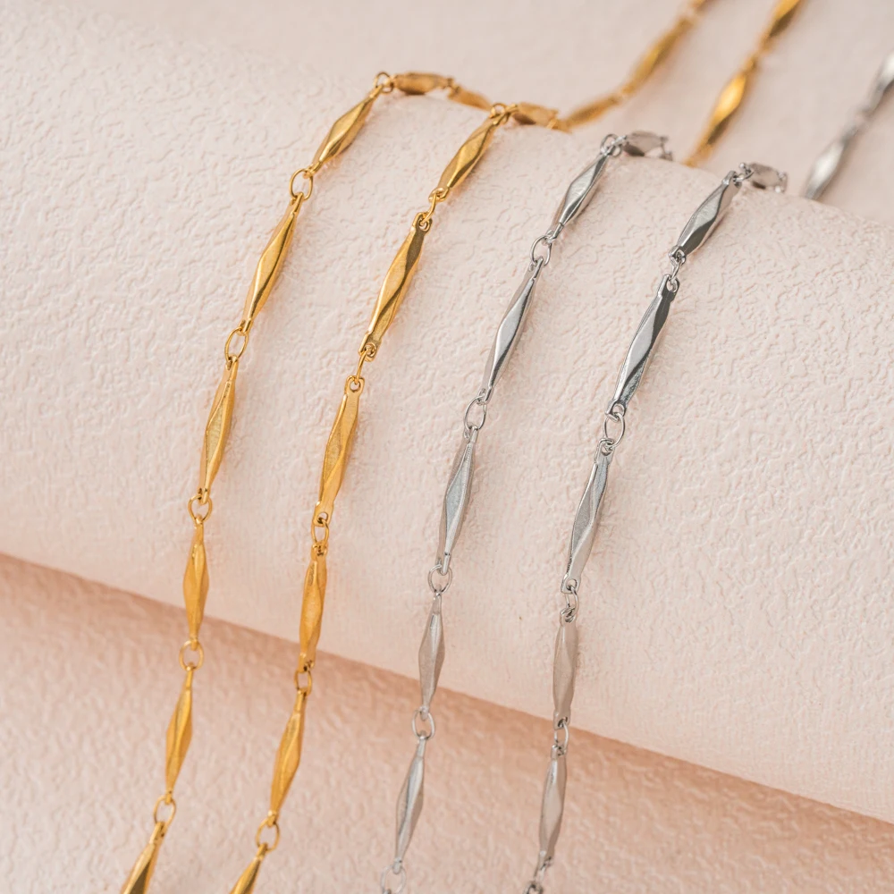 1M Edelstahl-Stabketten für DIY Handgemachte Halsketten Armbänder Schmuckherstellung Bastelmaterialien Zubehör – Detail 3