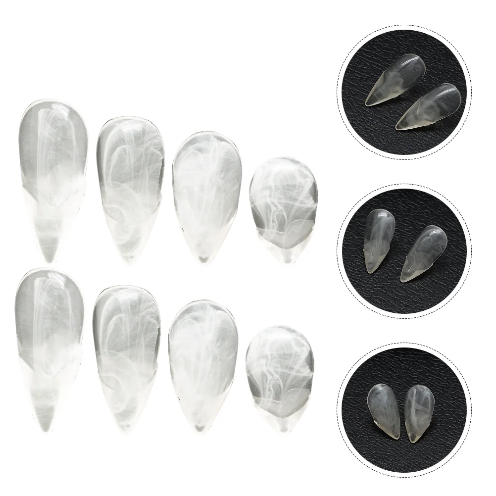 4 pairs of Cosplay Teeth Party Props Resin Teeth Fang Halloween Horror Decoration Fake Teeth Vampire Dentures