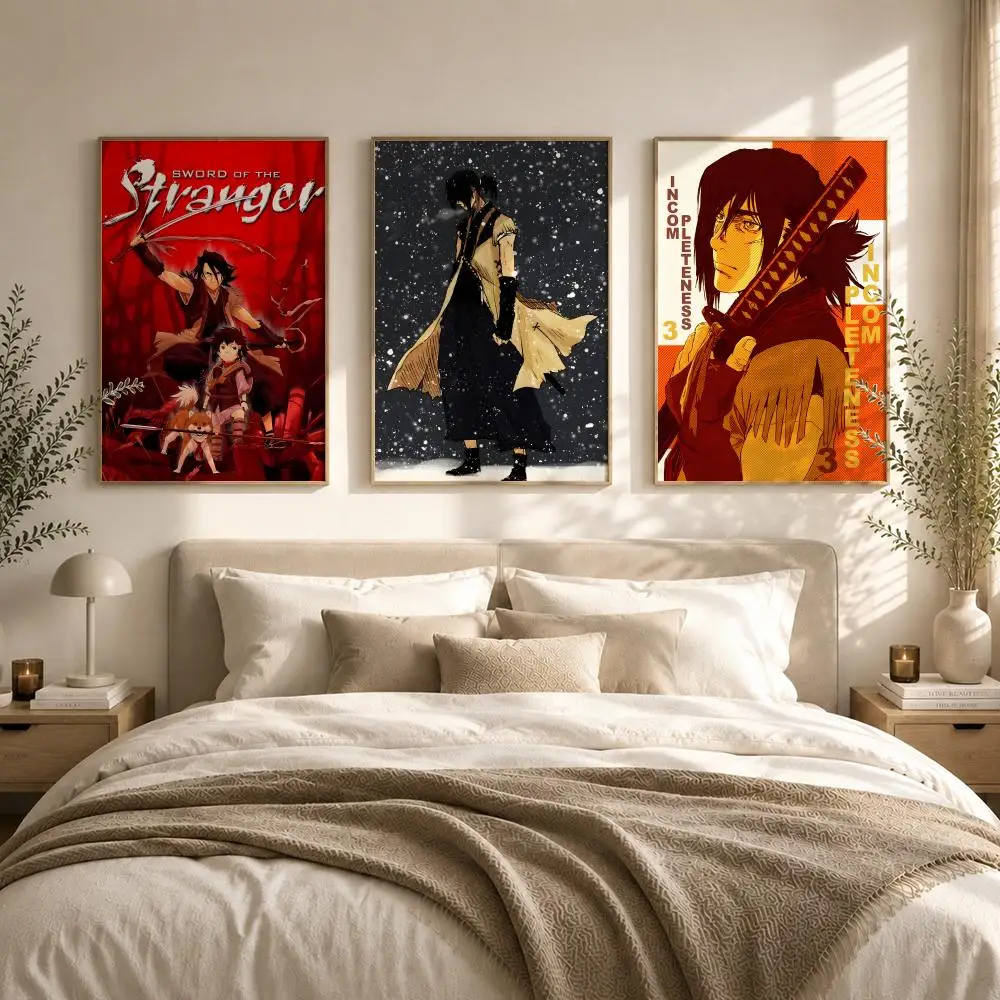 martial arts anime Sword of the Stranger Poster HD art sticky wall waterproof home living room bedroom bar aesthetic decoration