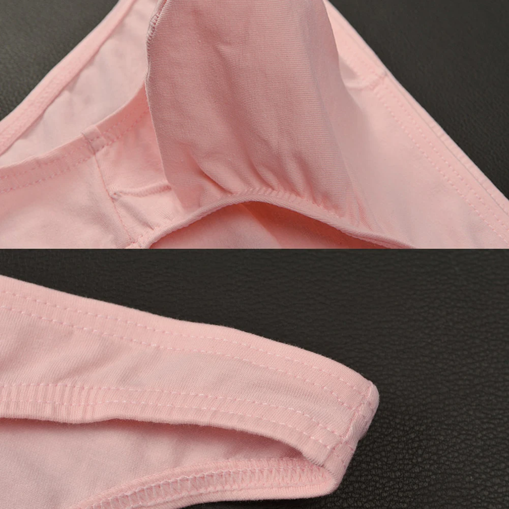 Mens Lightweight Cotton Blend Panties Breathable U Convex Pouch Briefs Underwear Low Rise Elastic Underpants