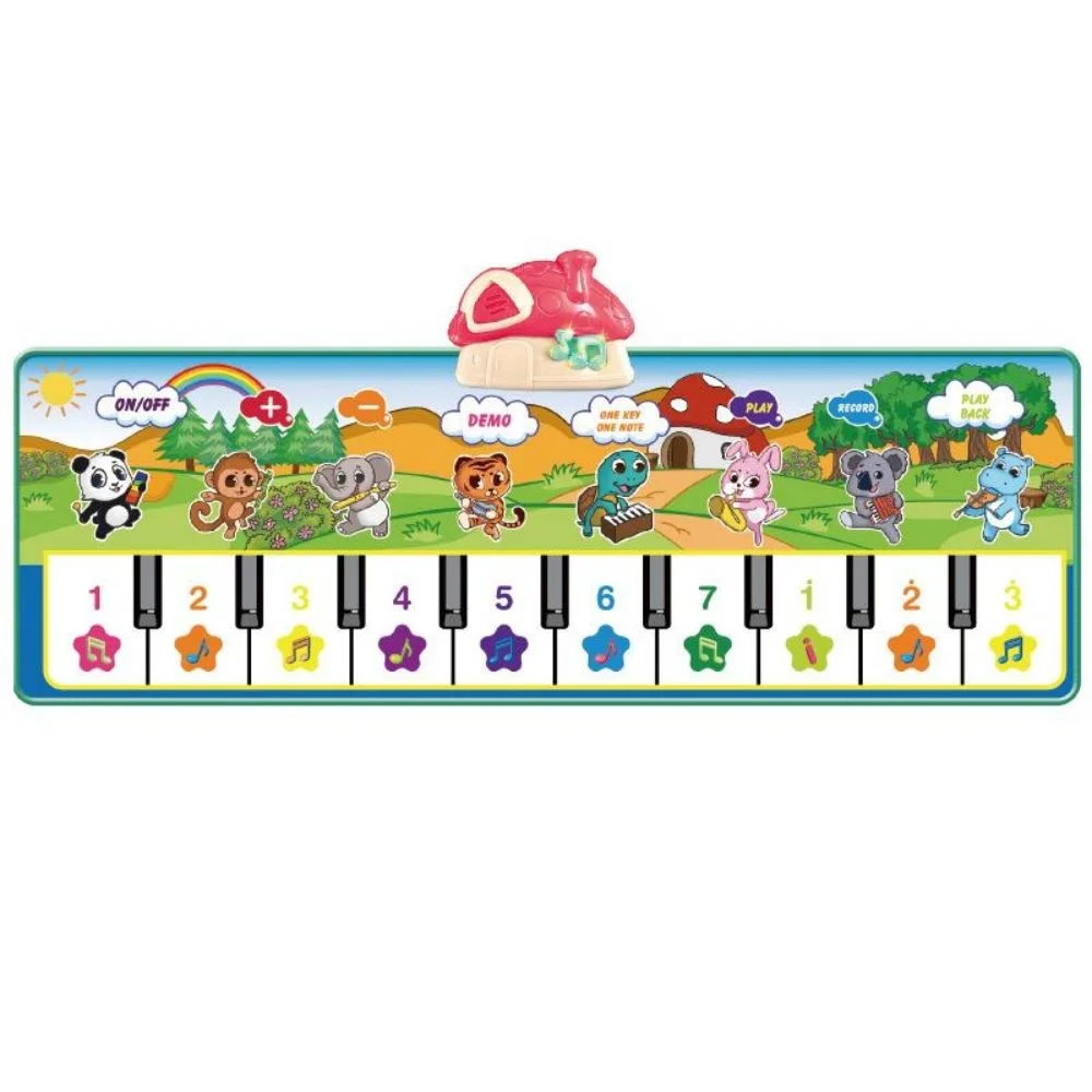 Kinderpedaal Piano Mat Multifunctionele Muzikale Gaming Deken Met 8 Instrumenten Meerdere Geluidseffecten Kids Baby Speelgoed