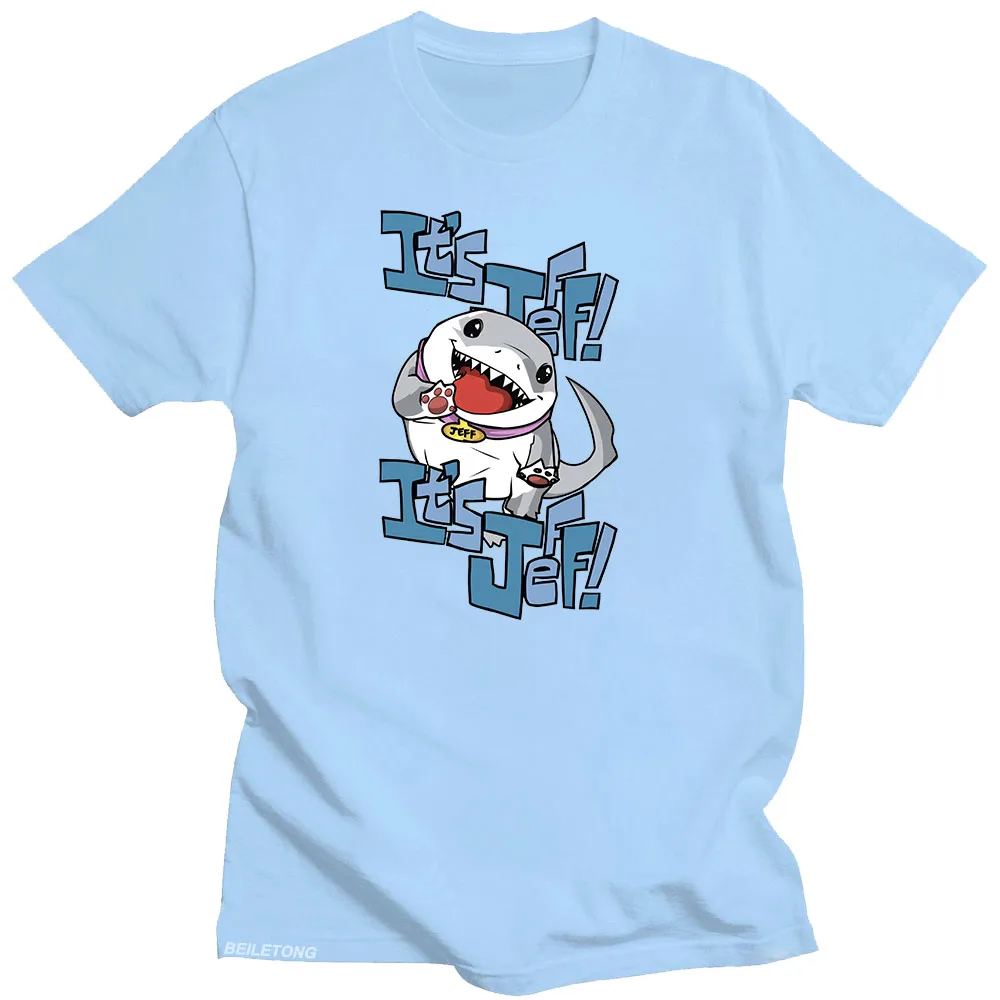 Jeff The Landshark T Shirt Cartoon Print Harajuku Kawaii Soft Tee-shirt Short Sleeve Retro Tshirt Sudaderas Women/men Clothing