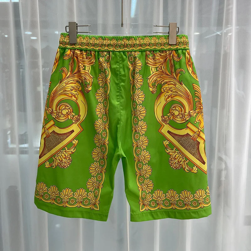 New Basic Shorts New Fitness Gym Shorts Men\'s Gym Breathable Casual Athletic Shorts Floral printS-3XLFloral print loose fit