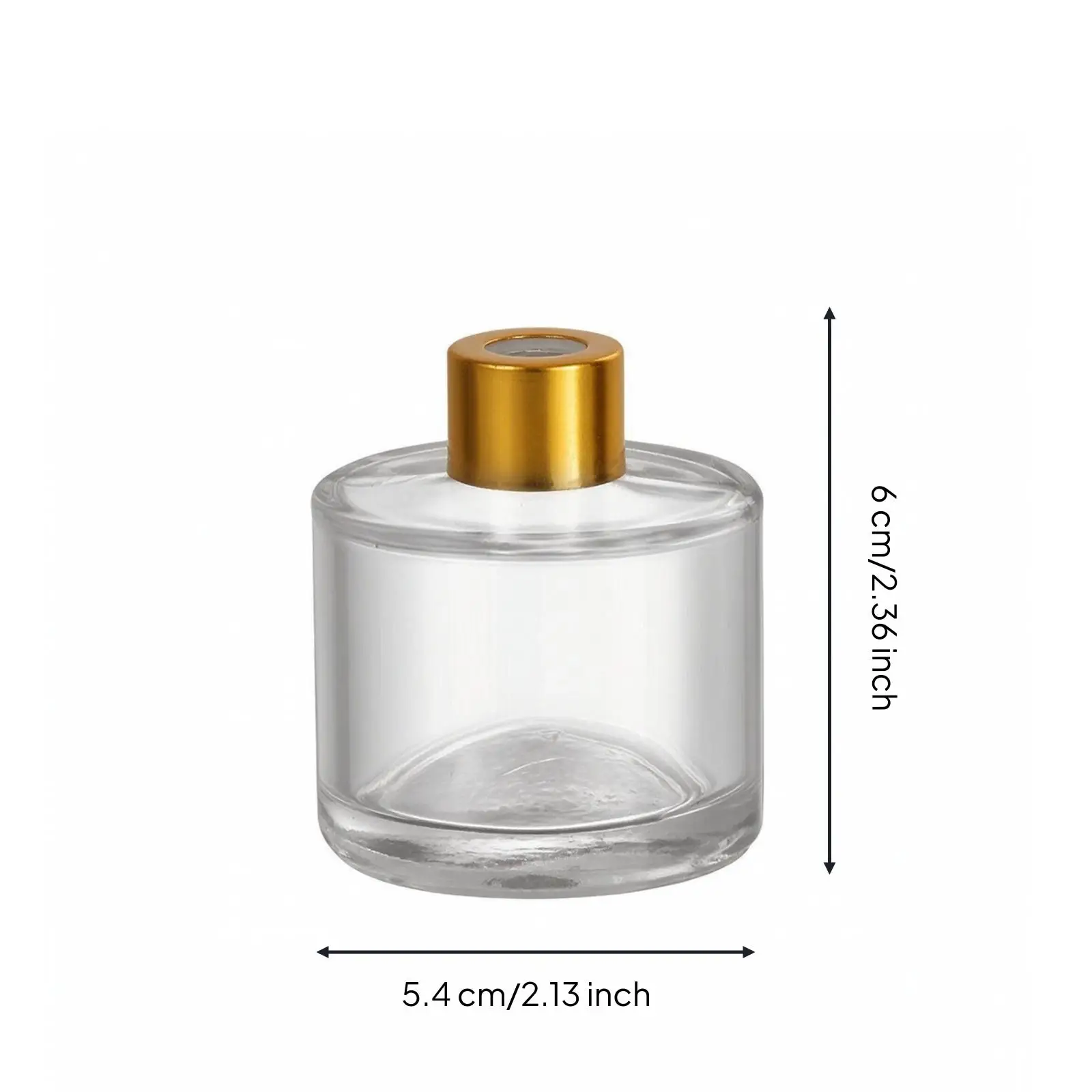 High White Glass Oil Diffuser Bottle 50ml Refillable Scent Container for Bedroom Desk Bathroom Small Space