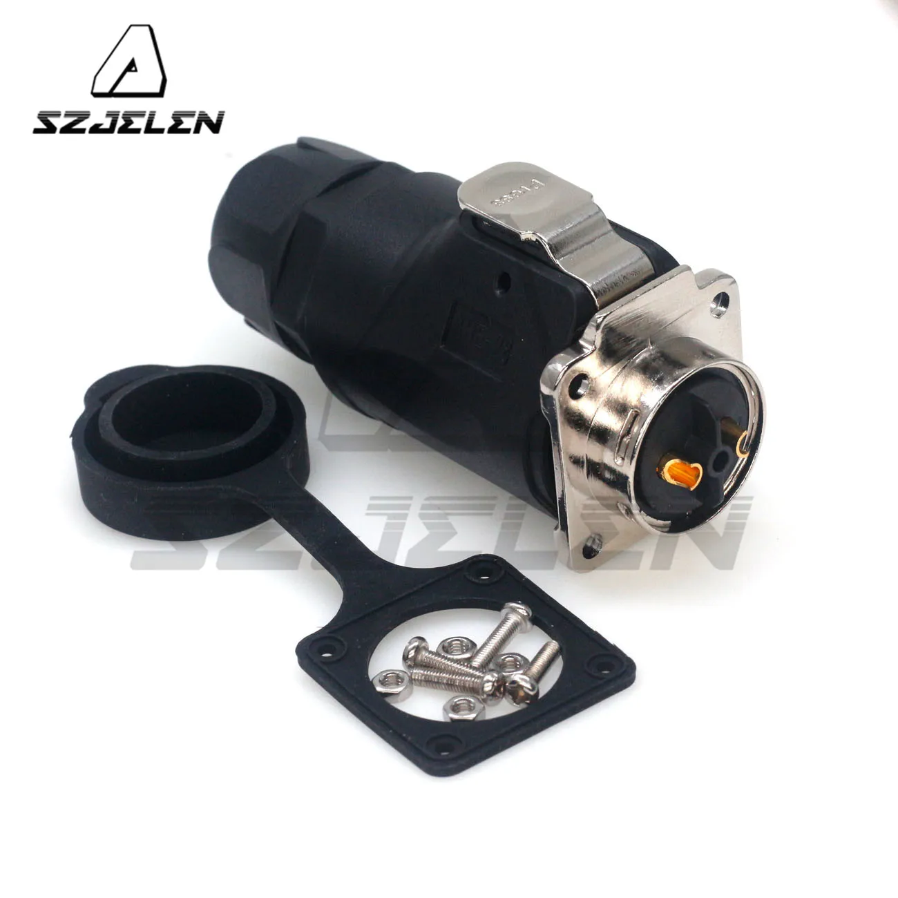 XHP28 Series 2Pin Waterproof Connector 28mm Square Panel Mounted Socket and Plug are Applicable to Outdoor Industrial Power Supp