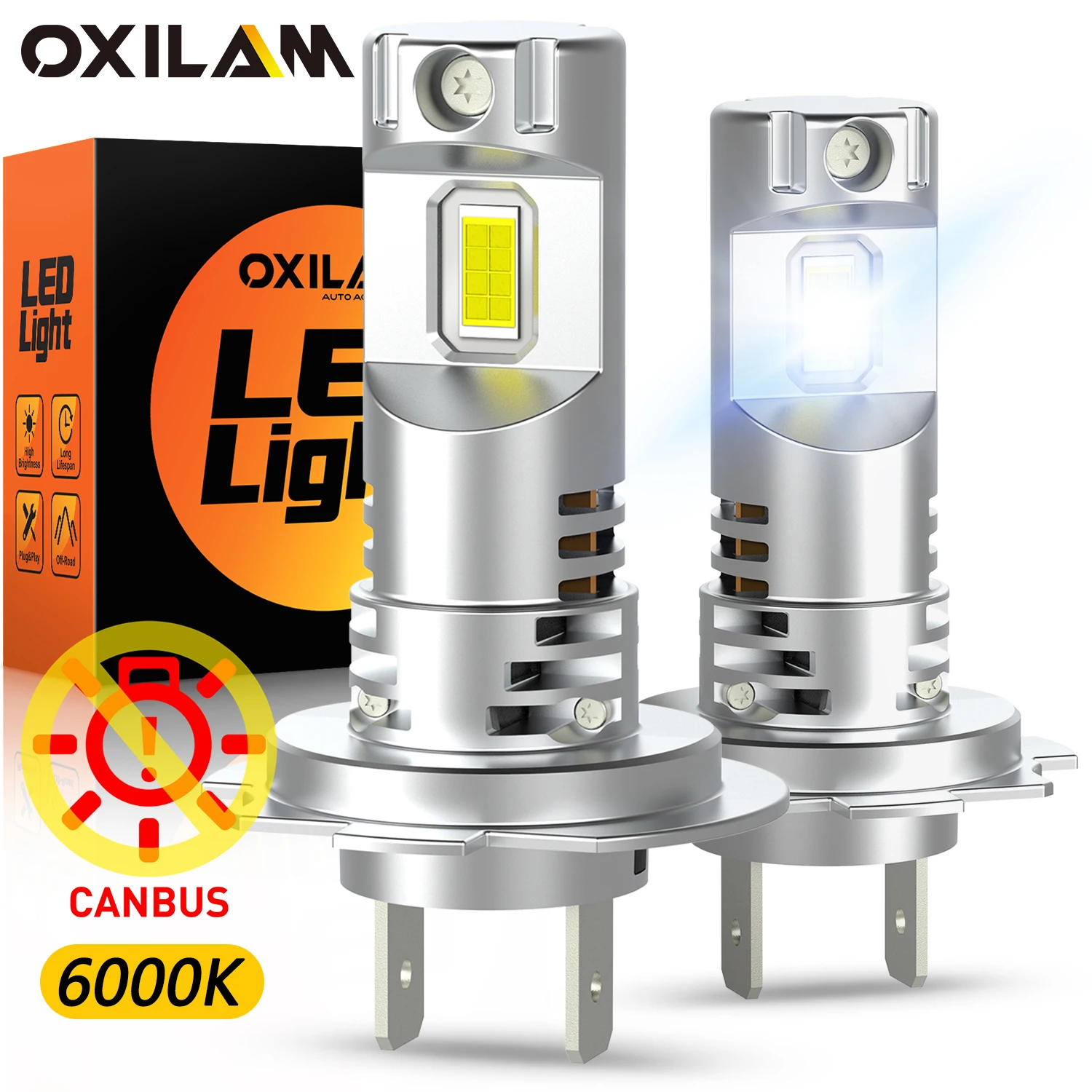 

OXILAM Q10M H7 светодиодный прожектор для Renault Peugeot VW High Power CSP 6500K Super White Hi/Lo Beam Ampoule 12V Anti Error