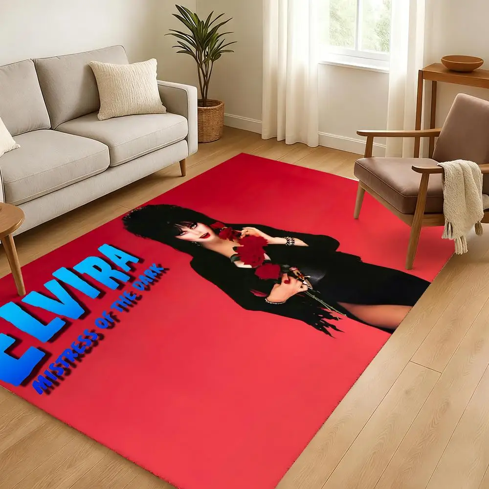 Film E-Elvira M-Mistress D-Dark Floor Mat Soft Thickened Absorbent Non-Slip Bedroom Living Room Door Mat Home Decor Flannel Rugs