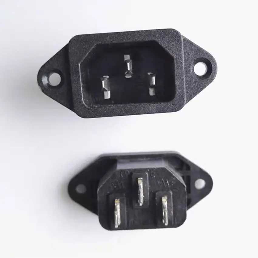 5 قطعة 3P IEC 320 C14 ذكر التوصيل لوحة مداخل الطاقة مآخذ موصلات التيار المتناوب 250 فولت 10A ﻿