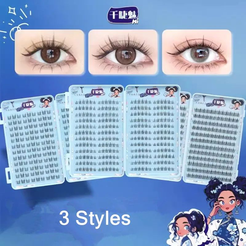 대용량 볼륨감 있는 인조 속눈썹 푹신하고 희미한 천연 재사용 가능한 속눈썹 쉬운 적용 매니아 눈 매일 사용 11-13mm