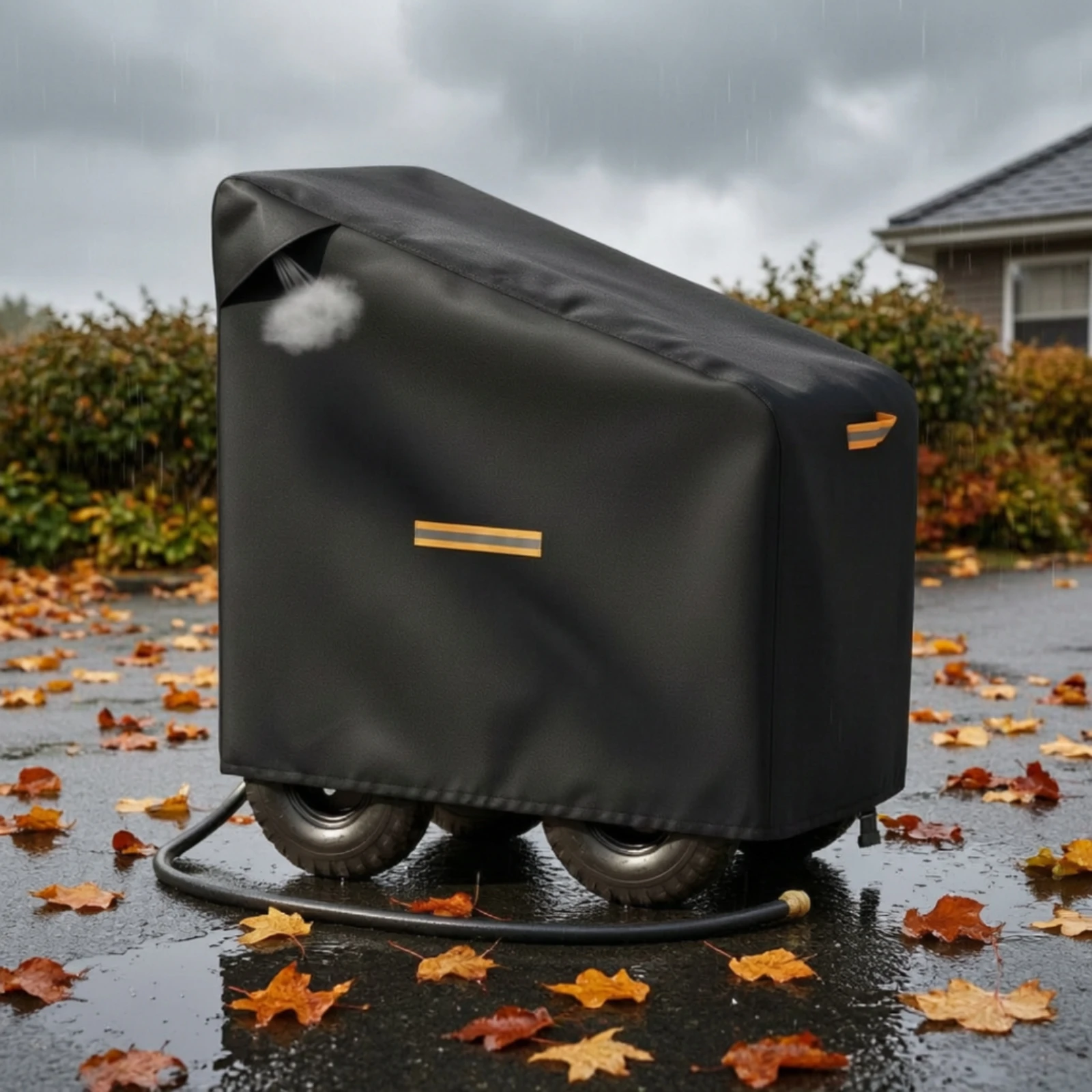 Garden Hose Reel Cart Cover Waterproof Hose Reel Cart Cover Tear-Resistant Windproof for Gardeners, Patio, Backyard