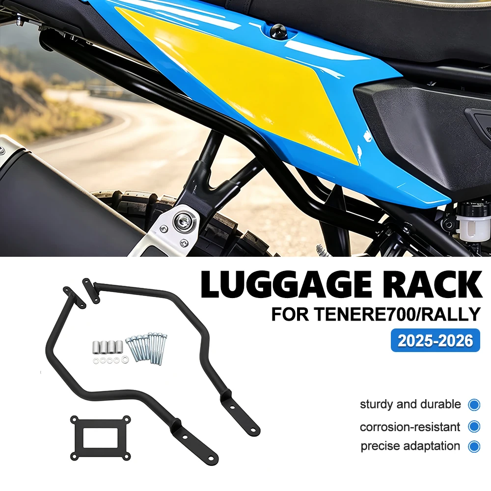 Motorcycle Luggage Holder Cargo Shelf Mount Bracket Rear Rack For Yamaha Tenere700 Rally 2025-2026