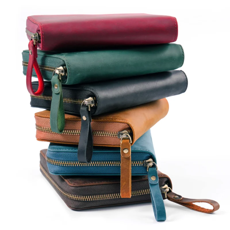 Imagem -05 - Aiguoniu-bolsa Zipper Página Fixa Mão Booklet Capa Grão Cabeça Layer Couro Notebook Capa do Livro Núcleo de Substituição Novo a6