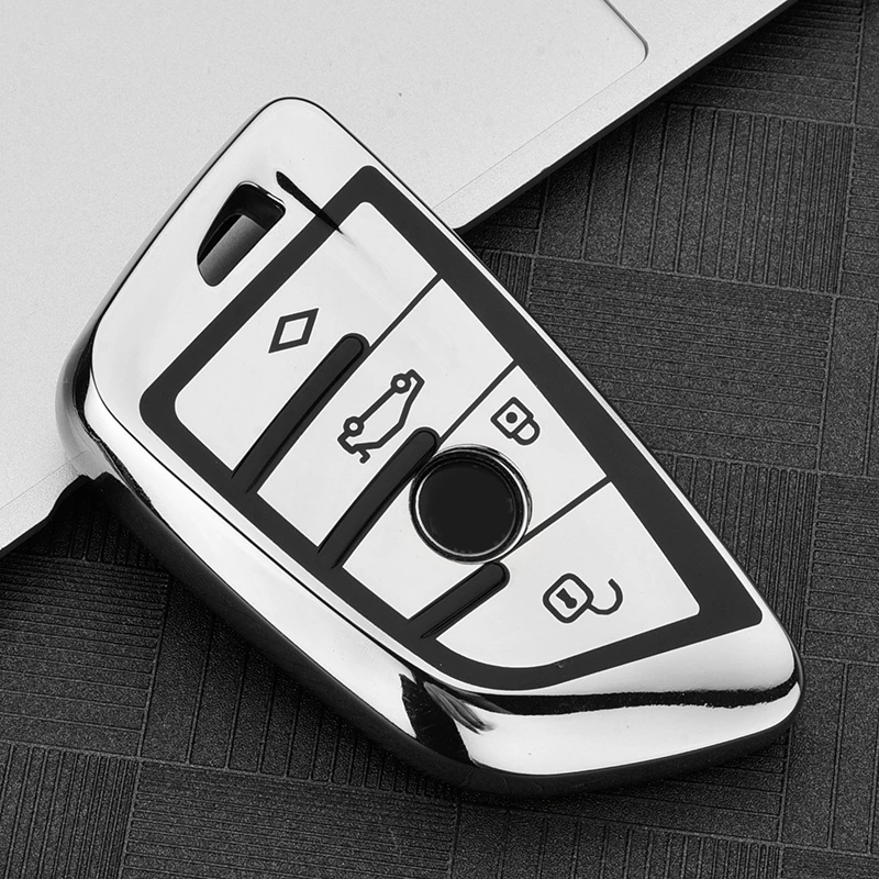 Capa tpu para chave remota de carro, capa para bmw x1 x3 x5 x6 x7 1 3 5 6 7 séries g20 g30 g32 g11 f15 f16 f20 f39 f48 g01 g02