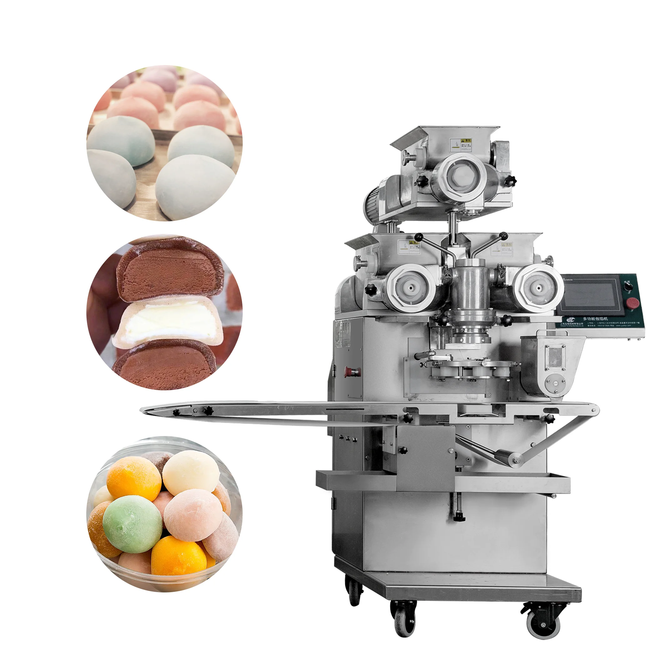 Automatic Japan Mini mochi encrusting Forming machine / Industrial mochi ice cream Maker Making machine