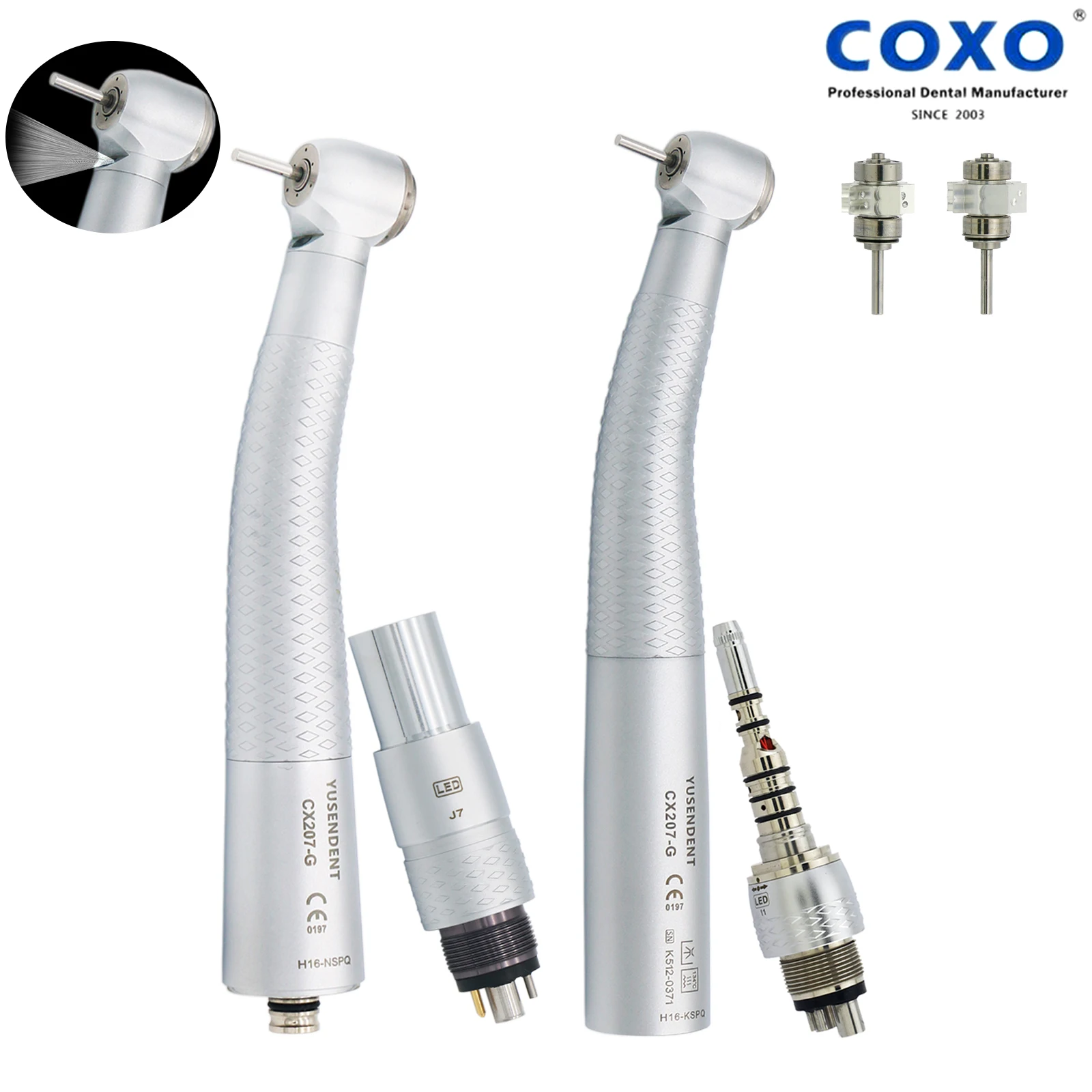 

COXO YUSENDENT Dental High Speed Handpiece Air Turbine Fiber Optic For KAVO Multiflex NSK Coupling