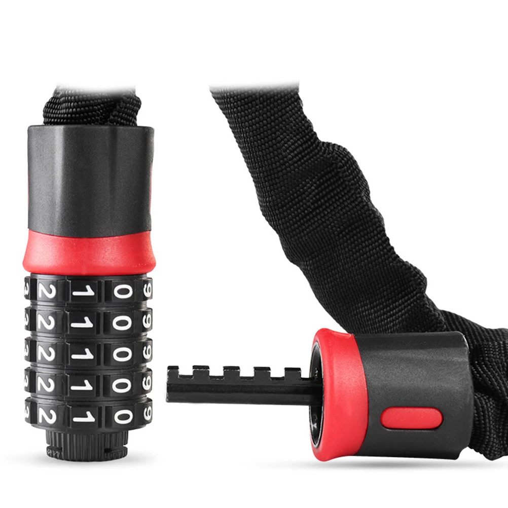 

Bike Chain Lock 110cm Anti theft Keyless Password Resettable Combination Lock for Bicycles Electric Cars Tools Equipment