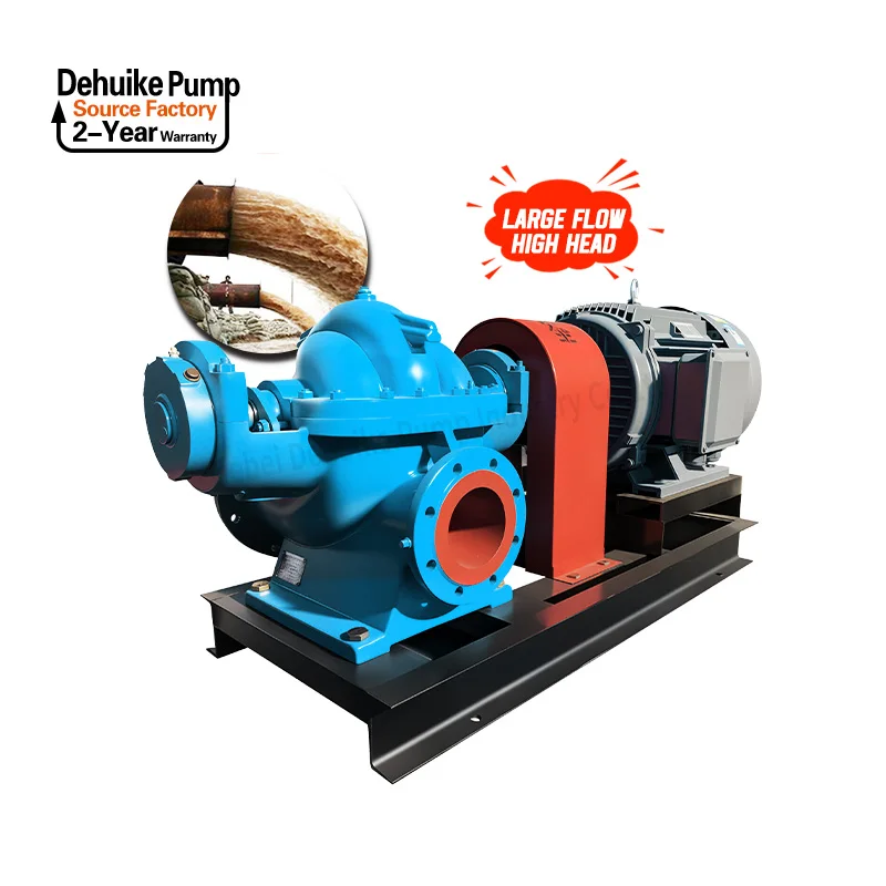 Sh Horizontal Split Centrifugal Large Flow Water Double Suction Pump 75kw