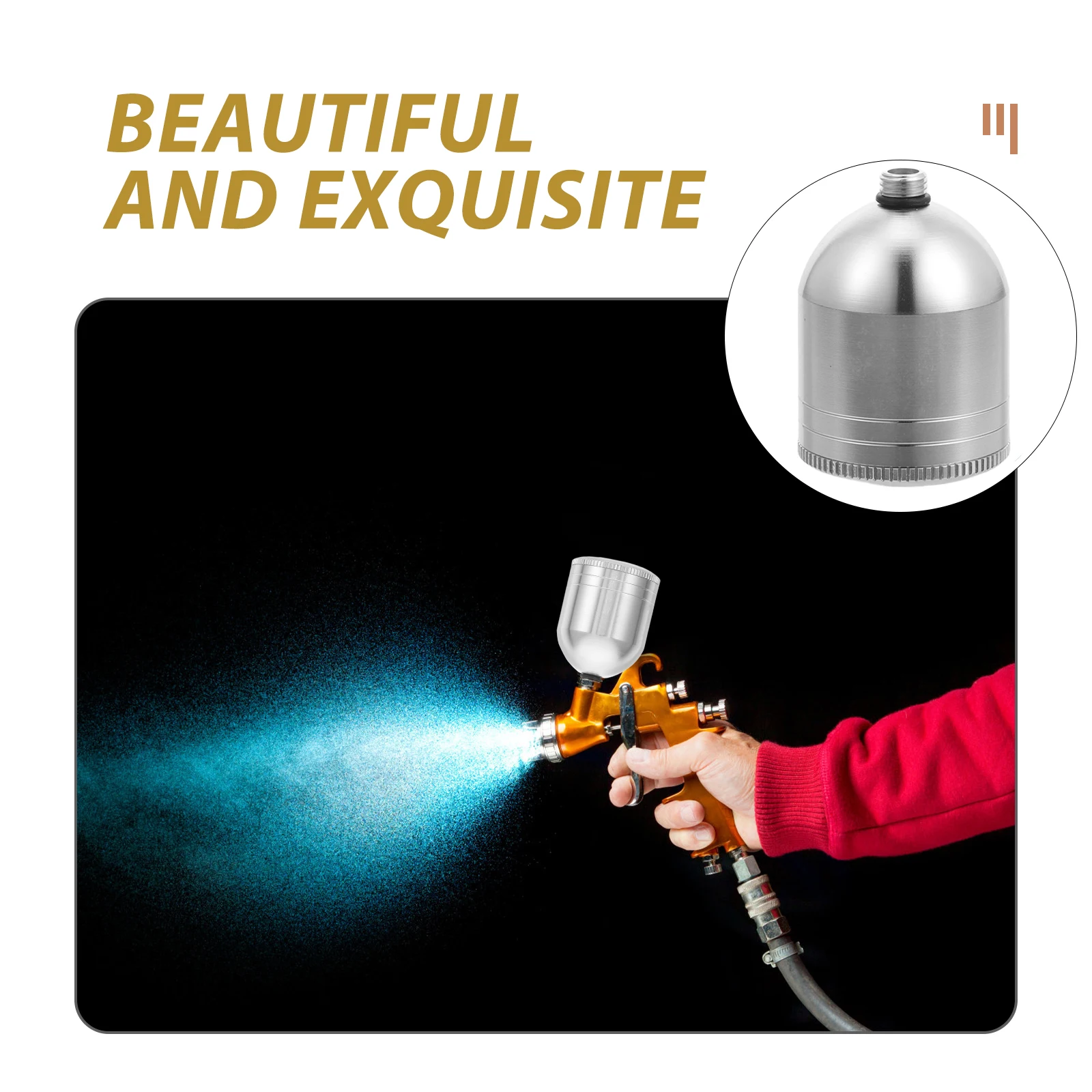 10Ml Airbrush Bottle Metal Replaceable Paint Cup Portable Injection Container for Projects Dismountable