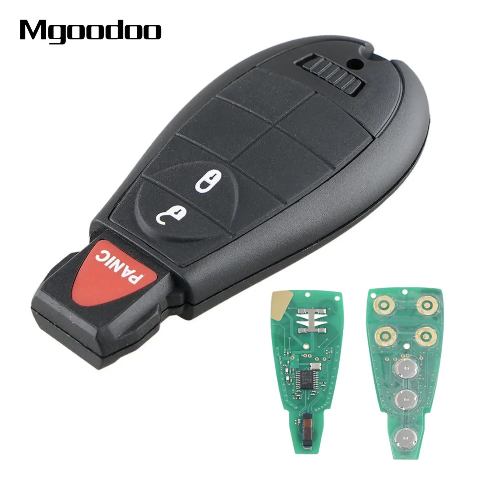 

Mgoodoo 3 Buttons 433MHz Remote Smart Key Fob For Dodge RAM 1500 2500 3500 2013-2018 With Remote Start FCC ID: GQ4-53T GQ453T