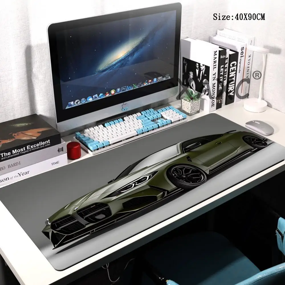 

HYBXAXC Green Sports Car Track MousePad Large Rubber Anti-slip PC Desk Accessories Mousepad for Gamer Keyboard Decor Mat