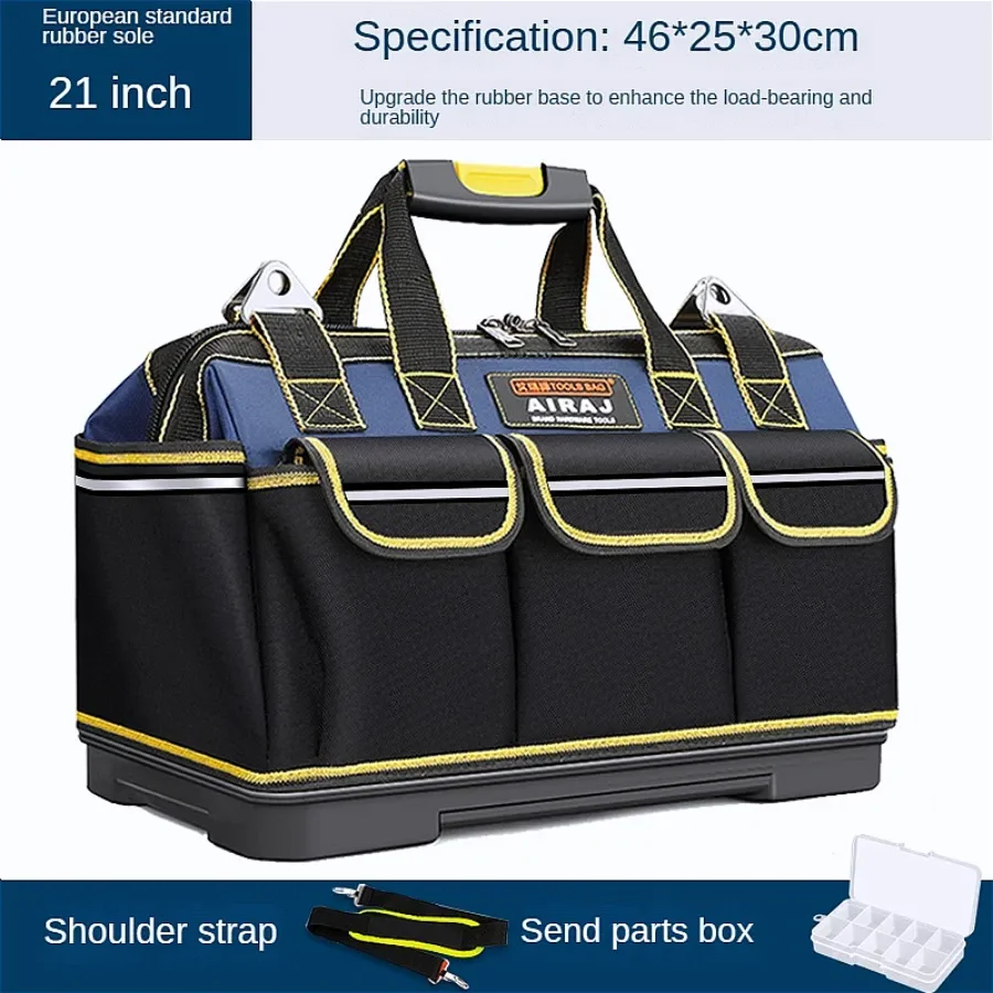 AIRAJ RU Upgrade Tool Bag 13/15/17/19/23 in Electrician Bag 1680D Oxford Waterproof Wear-Resistant Strong Tool Storage Toolkit