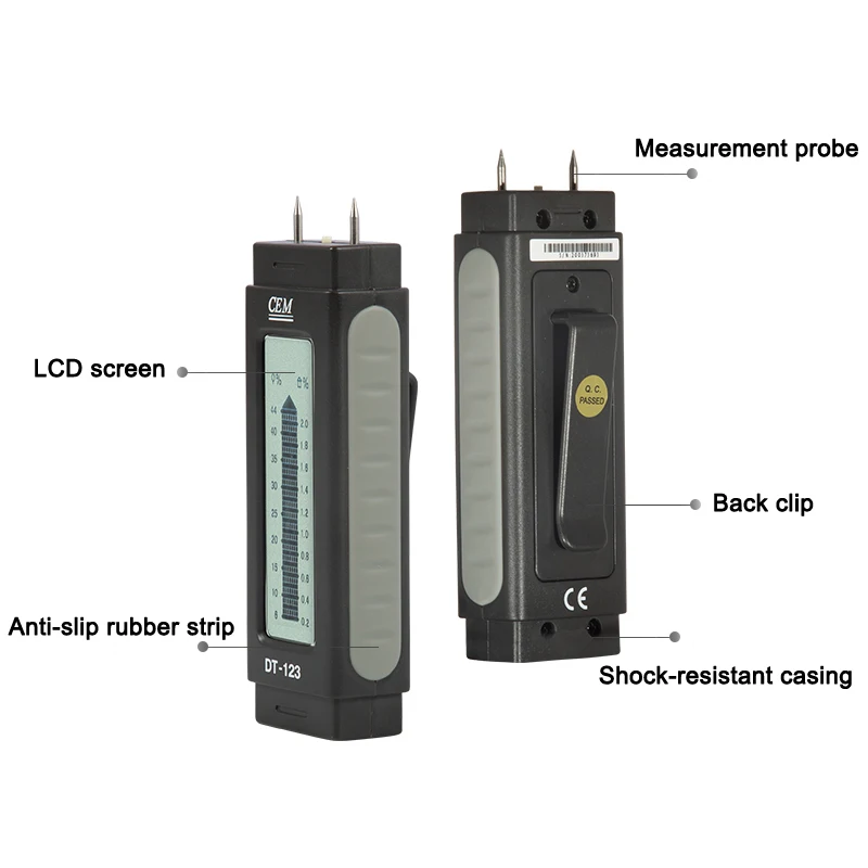 Medidores de umidade de madeira, detector de umidade tipo pino com tela retroiluminada, calibração 9 para detecção de umidade em madeira, detector para