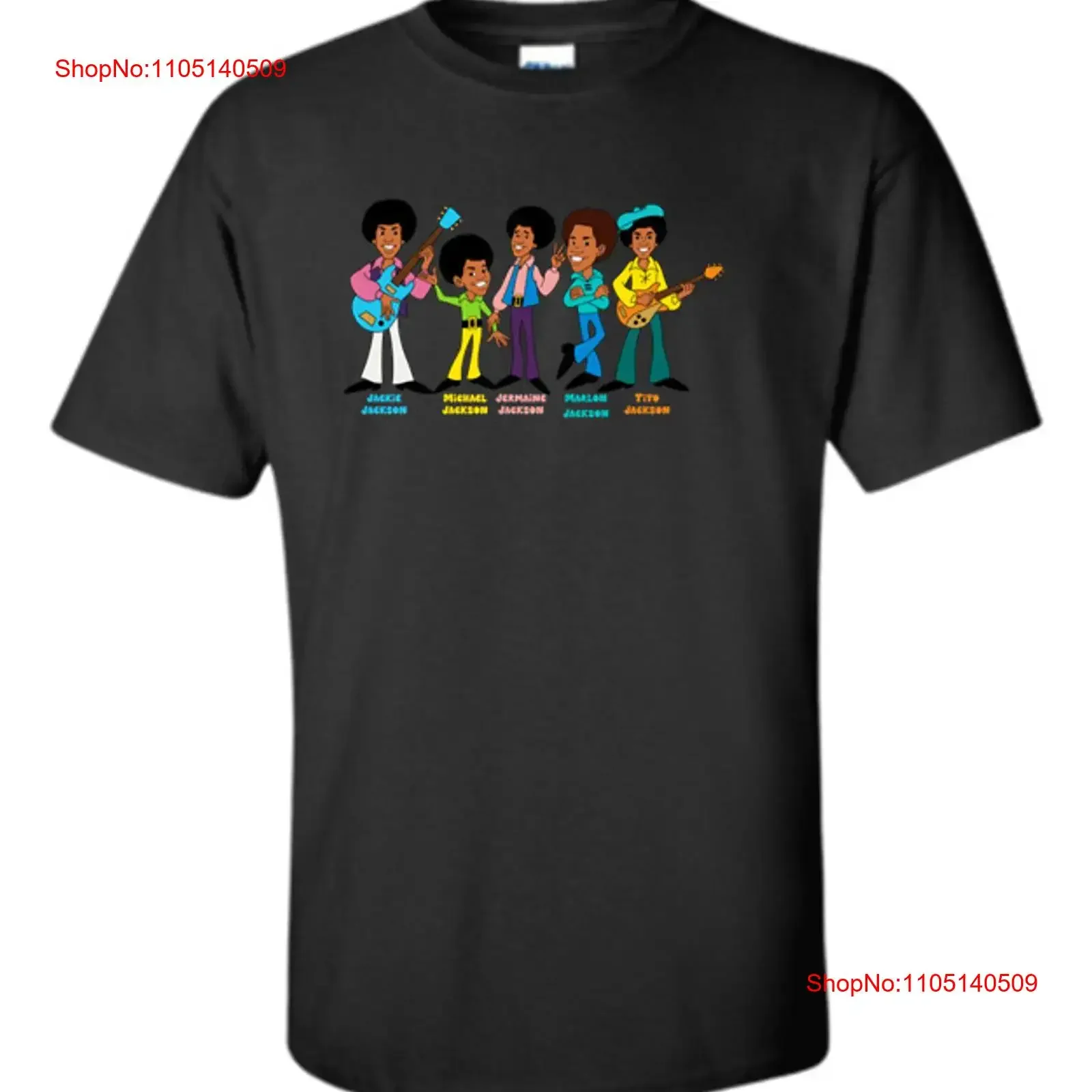 Camiseta Jackson 5 icónica Pop negra Jackie Michael Jermaine Marlon Ti vintage lavada moda estirada transpirable ligeramente homme
