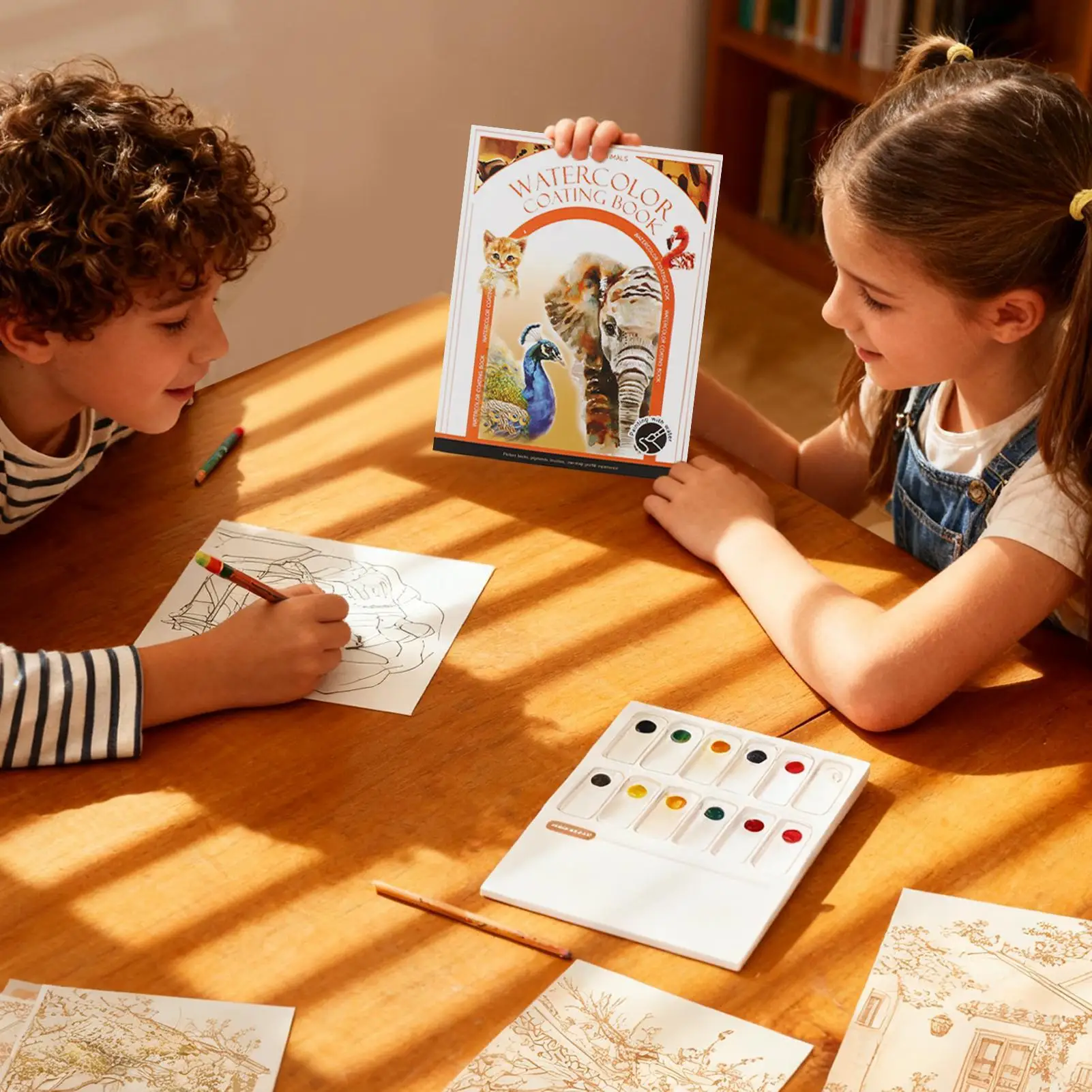 كتاب تلوين مائي 3 أضعاف محمول احترافي رسم مائي كتاب رسم للكبار للمبتدئين الفنانين السفر المدرسي المنزلي