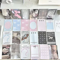 24Pcs Korean INS Denim Star / Ballet Style Paperboard for Scrapbook Journal Deco Girls Collage Book DIY Inner Page Backing Paper