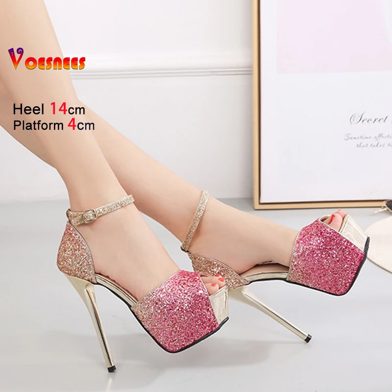 

Сексуальные женские туфли-лодочки на тонком высоком каблуке с открытым носком, летние вечерние модельные туфли, блестящие женские туфли на шпильке с блестками по бокам