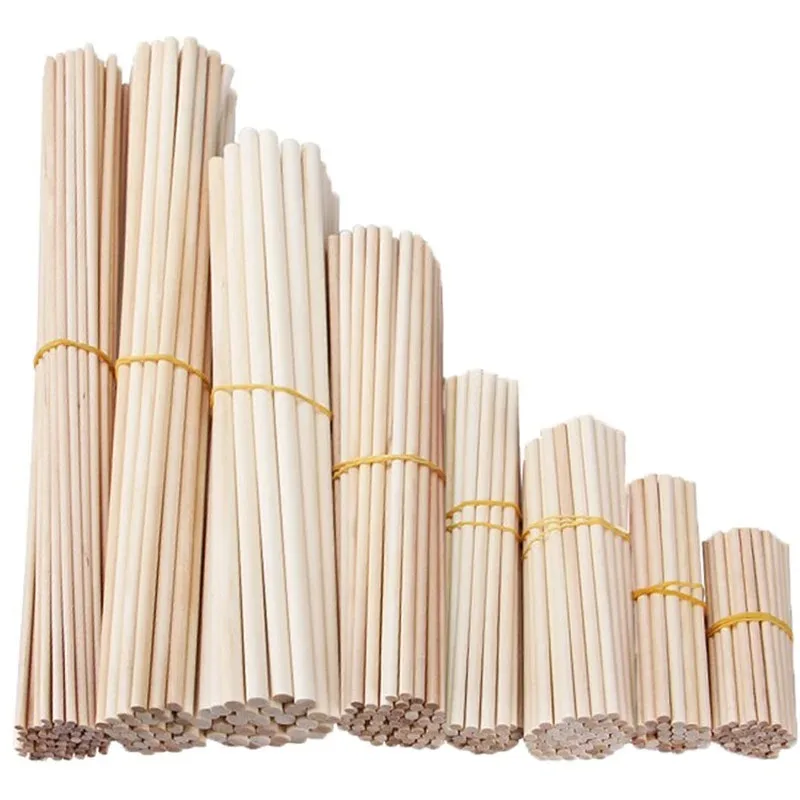 Holzstäbchen zum Basteln, Holzdübel zum Basteln, Holzstäbchen, Holzstäbchen, Großpackung, Holzstäbchen zum Basteln