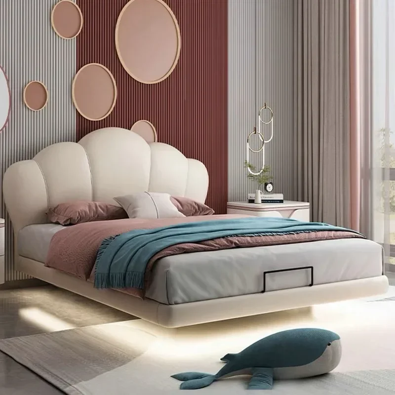 

Double Bedroom Bed Queen Frame Design Wooden Simple Princess Massage Bed Sleeping Platform Letto Matrimonialehome Furniture